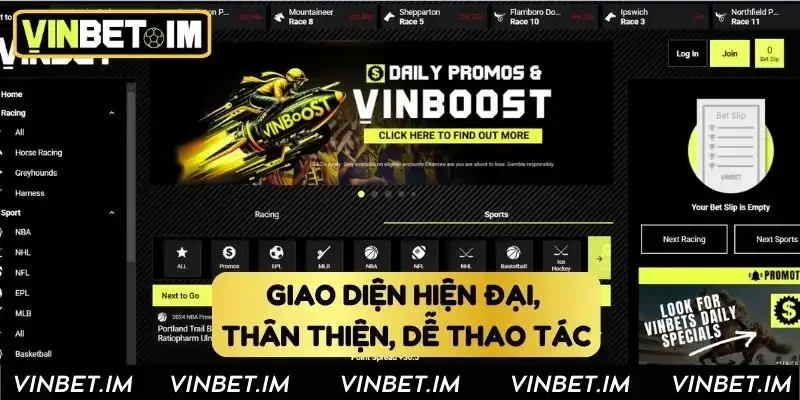 Giao diện trang chủ Vinbet hiện đại, thân thiện Giao diện trang chủ Vinbet hiện đại, thân thiện